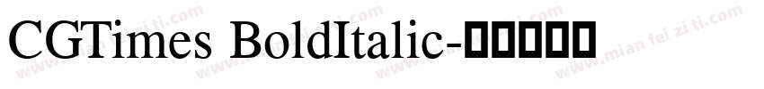 CGTimes BoldItalic字体转换